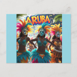 Postal Festiva La isla de Aruba late al alza