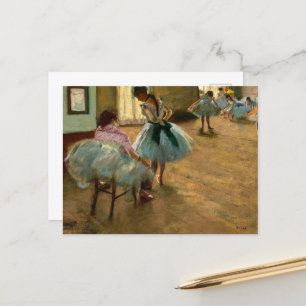 Postal Festiva La lección de baile de Edgar Degas