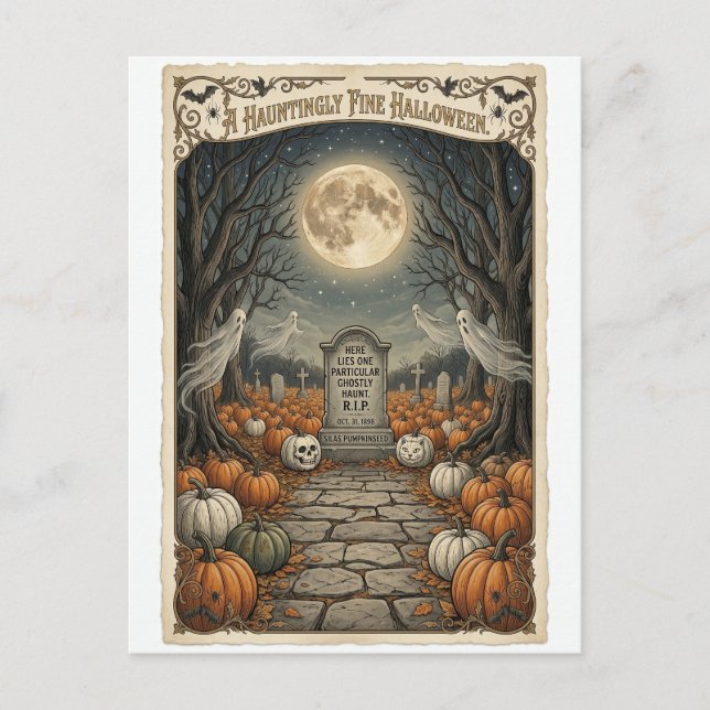 Postal Festiva La Leyenda de Silas Pumpkinseed (Anverso)