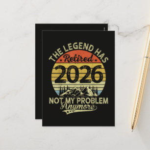 Postal Festiva La leyenda se jubiló 2026 No es mi problema