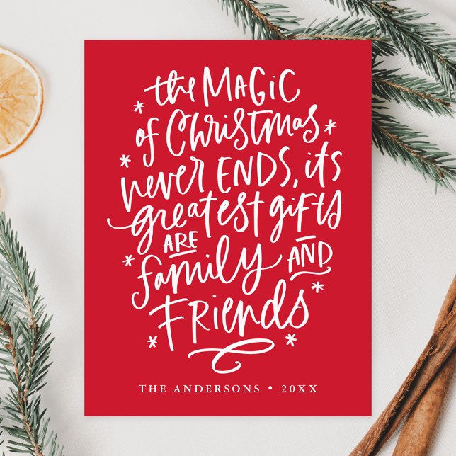 Postal Festiva La magia de los Navidades Red Non-Photo (Subido por el creador)