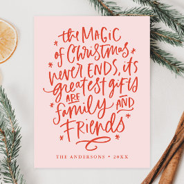 Postal Festiva La magia de los Navidades Rubor y la no foto de lo