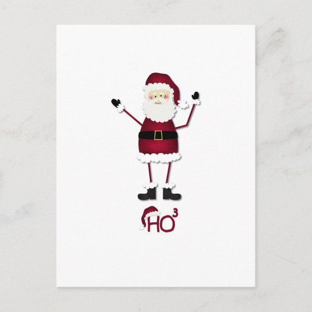 Postal Festiva La matemáticas de Santa (Anverso)