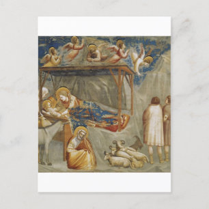 Postal Festiva La Natividad de Jesucristo por Giotto