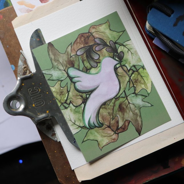 Postal Festiva La paloma de la paz en la Tierra y la esperanza po (Subido por el creador)