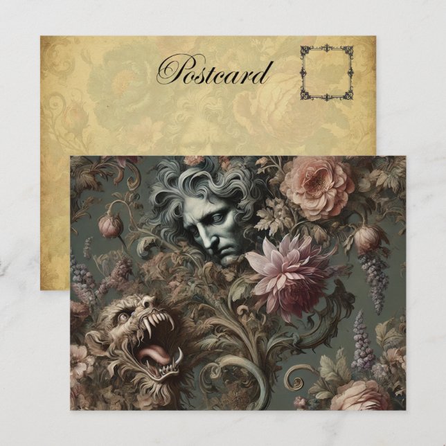 Postal Festiva La paradoja del guardián - Mito gótico (Anverso / Reverso)