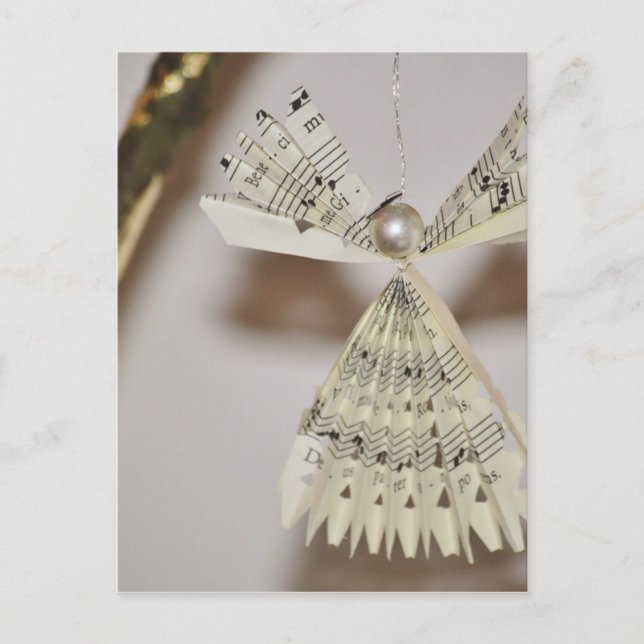 Postal Festiva La partitura observa la perla del ángel del (Anverso)