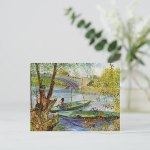 Postal Festiva La pesca de Van Gogh en primavera