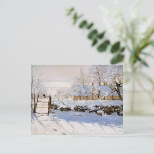 Postal Festiva La pintura magpie y monet famosa