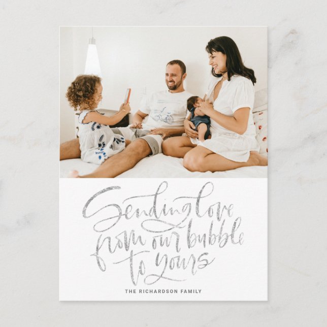 Postal Festiva La plata envía amor de nuestra burbuja a su foto (Anverso)