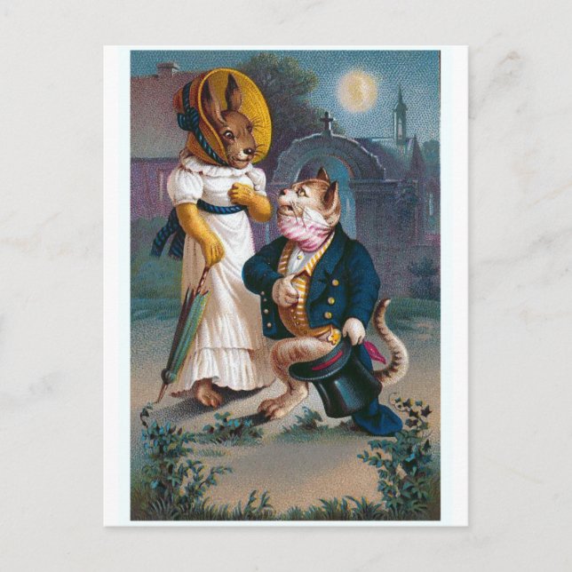 Postal Festiva "La propuesta" Vintage Valentine (Anverso)