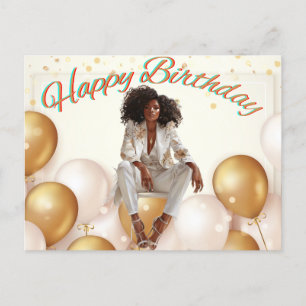 Postal Festiva La reina negra afroamericana Melanin Sista Shopp