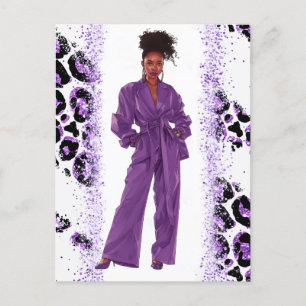 Postal Festiva La reina negra afroamericana Melanin Sista Shopp