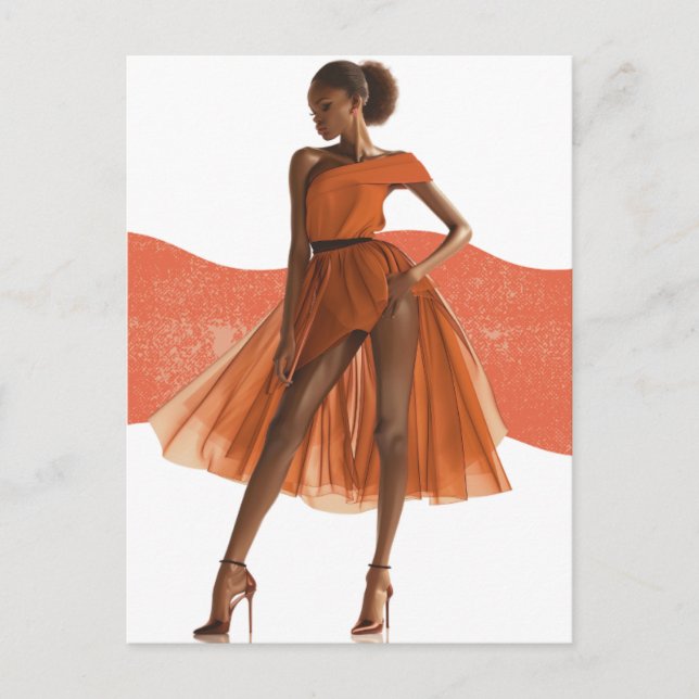 Postal Festiva La reina negra afroamericana Melanin Sista Shopp (Anverso)