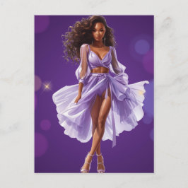 Postal Festiva La reina negra afroamericana Melanin Sista Shopp