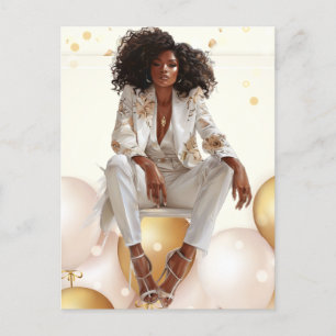 Postal Festiva La reina negra afroamericana Melanin Sista Shopp