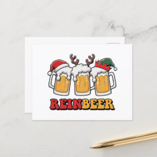 Postal Festiva La reincerveza de los Navidades divertidos