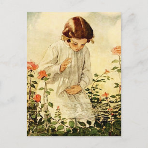 Postal Festiva La telaraña de Jessie Willcox Smith