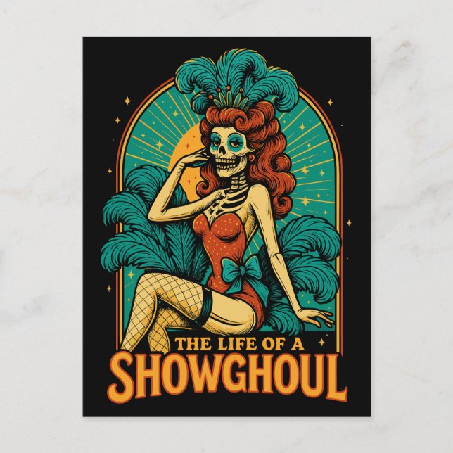 Postal Festiva La vida de un Showghoul (Anverso)