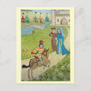 Postal Festiva La vida en Merry England, sólo en el castillo