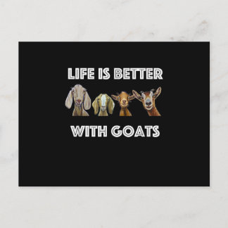 Postal Festiva La Vida Es Mejor Con Las Cabras, El Amante De La C