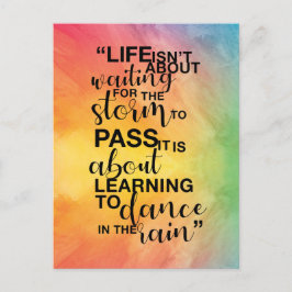 Postal Festiva "La vida no se trata de" cita Postcard