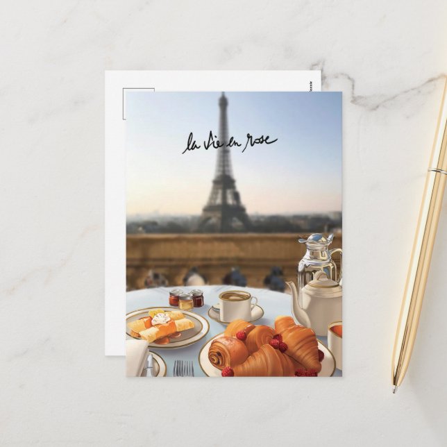 Postal Festiva La vie en París (Anverso/Reverso In Situ)