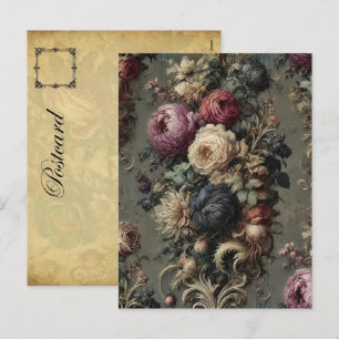 Postal Festiva La vigilia desagradable - Floral gótica