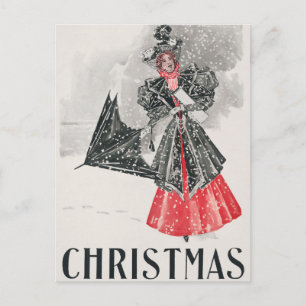 Postal Festiva La vintage verdad navideña-lo más brillante de las