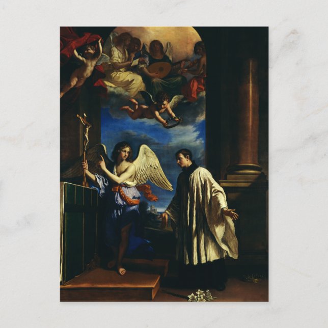 Postal Festiva La vocación de San Aloysius Luigi Gonzaga (Anverso)