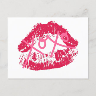 Postal Festiva Labios XOXO