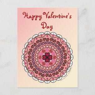 Postal Festiva Lacy El día de San Valentín Postcard