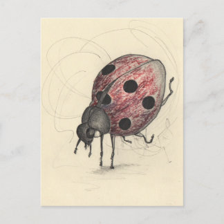Postal Festiva Ladybug no puede bailar