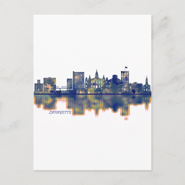 Postal Festiva Lafayette Skyline (Anverso)