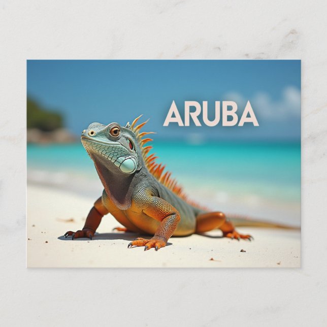 Postal Festiva Lagartos arubeños increíbles (Anverso)