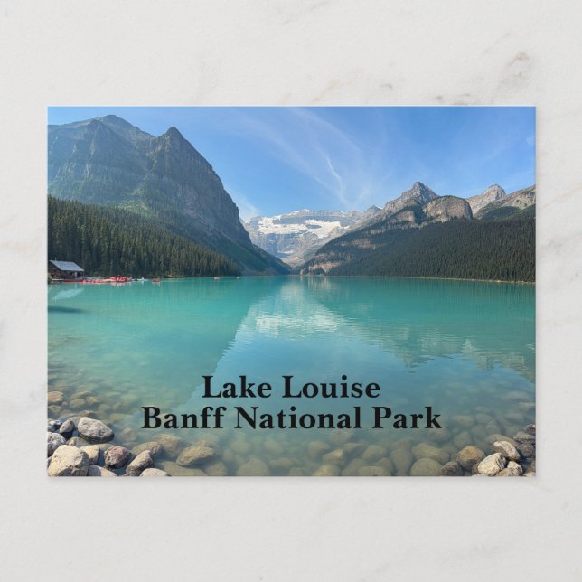 Postal Festiva Lago Louise en Banff Canadá (Anverso)