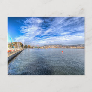 Postal Festiva Lago Zurich Vista