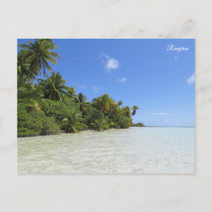 Postal Festiva Laguna Azul de Rangiroa