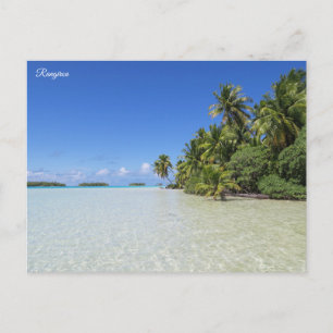 Postal Festiva Laguna Azul de Rangiroa