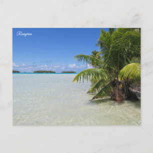 Postal Festiva Laguna Azul de Rangiroa