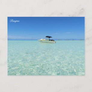 Postal Festiva Laguna Azul de Rangiroa