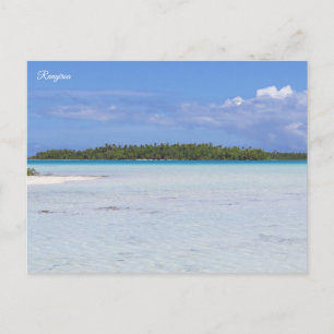 Postal Festiva Laguna Azul de Rangiroa