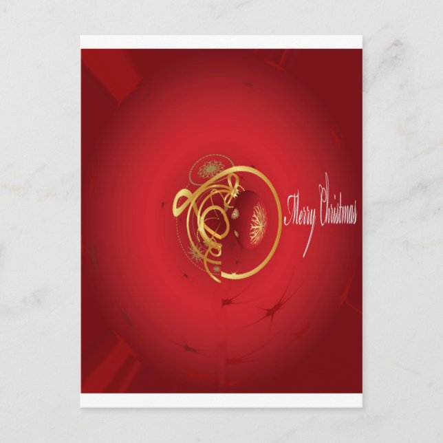 Postal Festiva Las campanas de jingle de los Navidades rojos tien (Anverso)