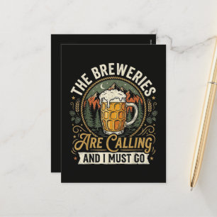 Postal Festiva Las cervecerías están llamando y debo ir