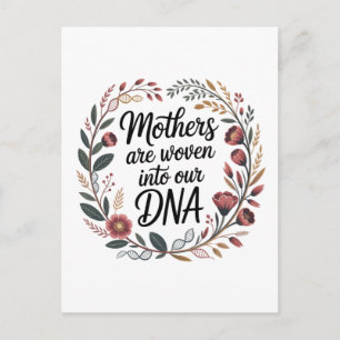 Postal Festiva Las madres están tejidas en nuestro ADN