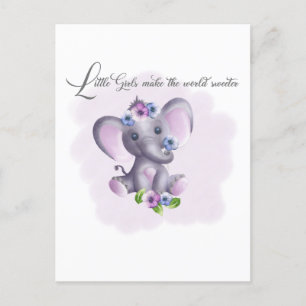 Postal Festiva Las niñas pequeñas hacen el mundo más dulce
