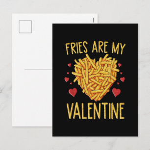 Postal Festiva Las Papas Fritas Son Mi San Valentín