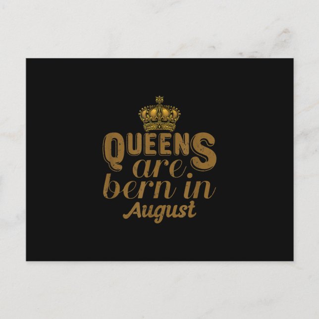 Postal Festiva Las Reinas Nacen En Agosto El Mes De Cumpleaños De (Anverso)