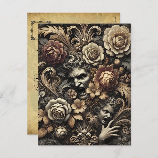 Postal Festiva Las semillas que sembramos - Victoriano gótico (Anverso / Reverso)