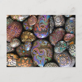 Postal Festiva ¡Las siluetas sicodélicas rocas! Por Julie Ann Str